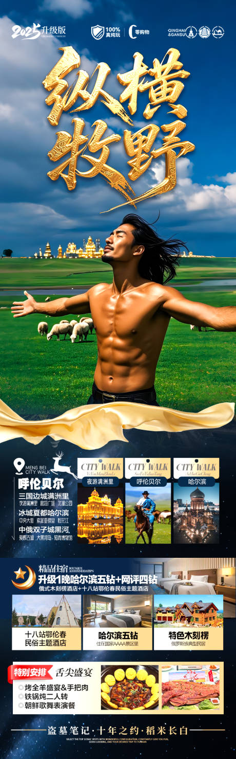 源文件下載【呼倫貝爾旅游海報】編號：86500030953436071