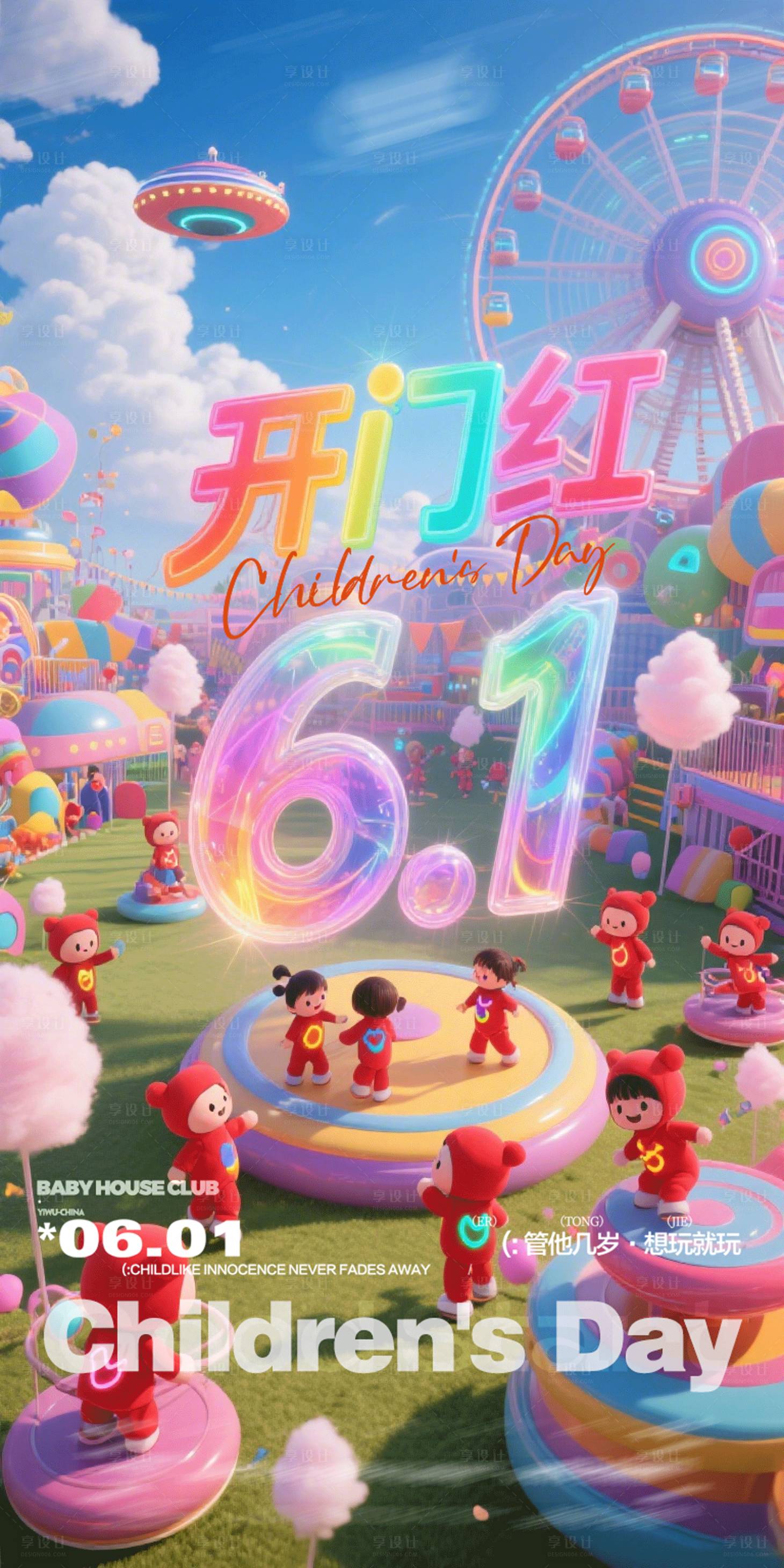 源文件下載【享設計】搜索編號：92610030995088311【酒吧兒童節夢幻海報】
