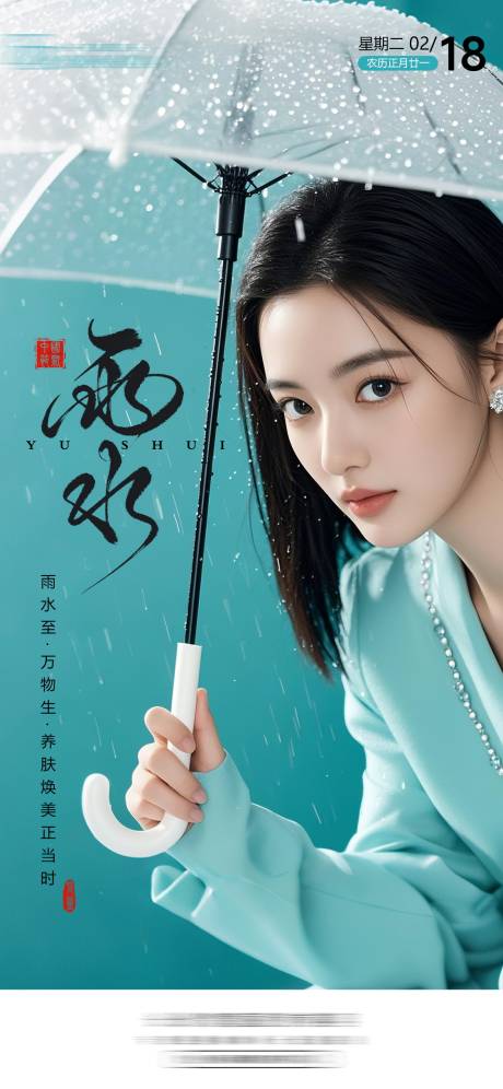 源文件下載【享設計】搜索編號：28300030921394687【雨水節氣海報】