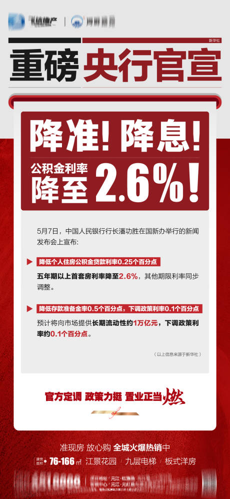 源文件下載【享設計】搜索編號：36860030589978633【地產政策利好海報】