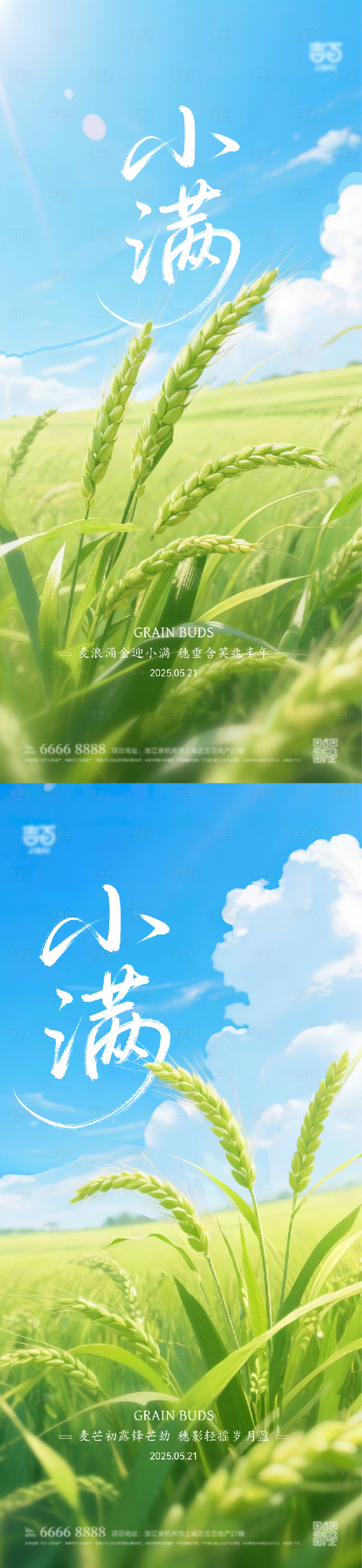 源文件下载【享设计】搜索编号：67080030535509492【小满节气海报】