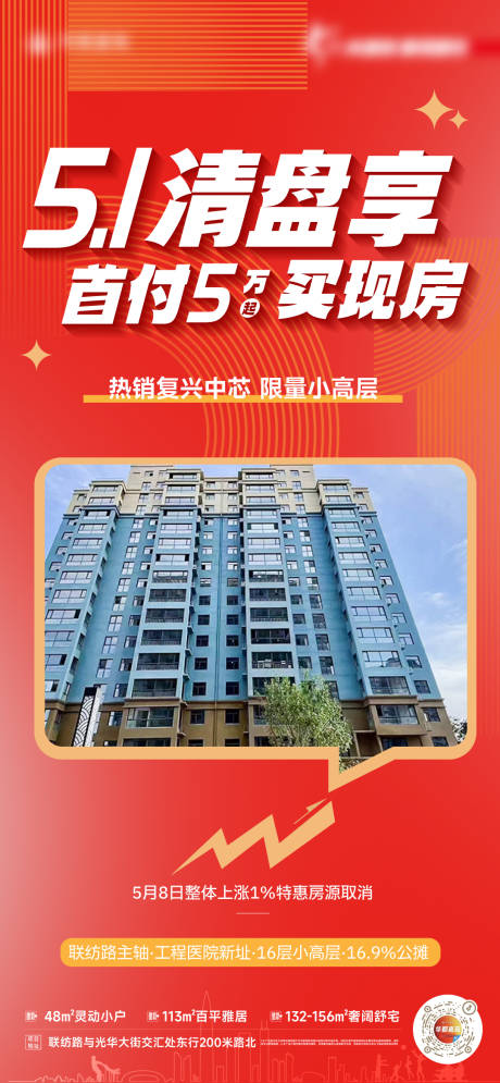 源文件下载【享设计】搜索编号：88990030672577067【五一清盘海报】
