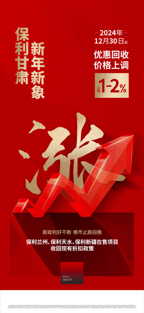 源文件下载【红色质感喜庆地产上涨海报】编号：32570030905544192