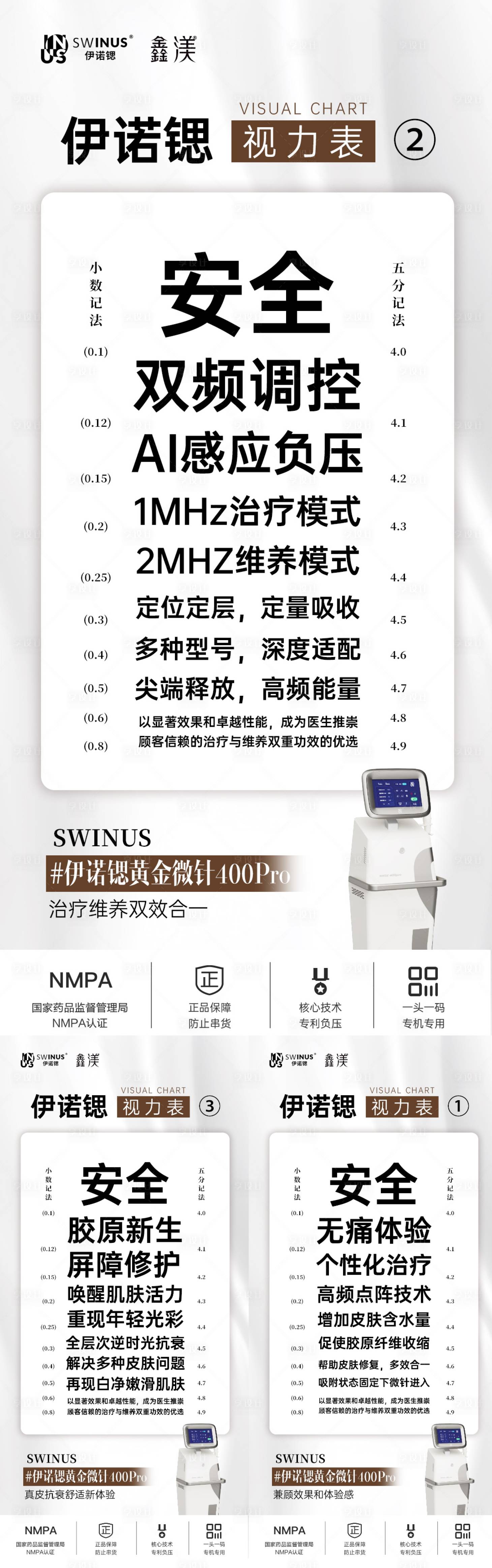 源文件下载【享设计】搜索编号：63300030653007679【伊诺锶黄金微针医美创意朋友圈】