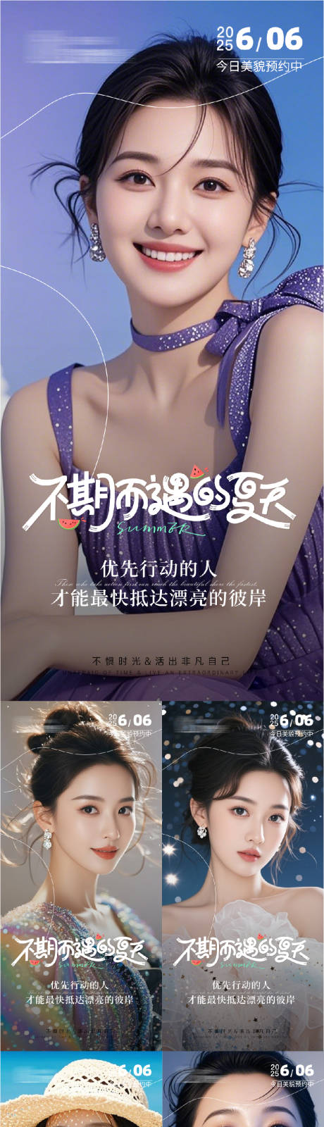 源文件下载【享设计】搜索编号：16810031092616806【医美早安人物系列海报】