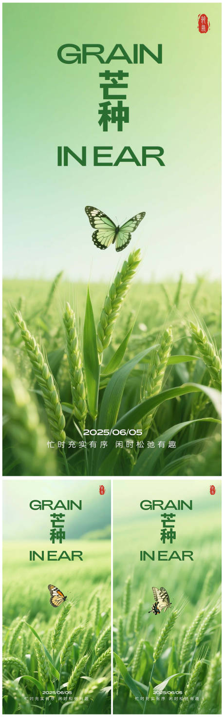 源文件下载【芒种系列海报】编号：32370030878598889