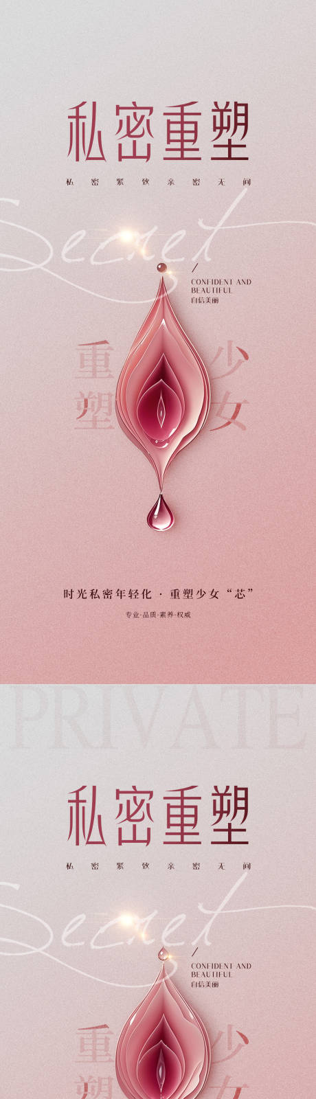 源文件下载【医美私密系列海报】编号：28130030525752899