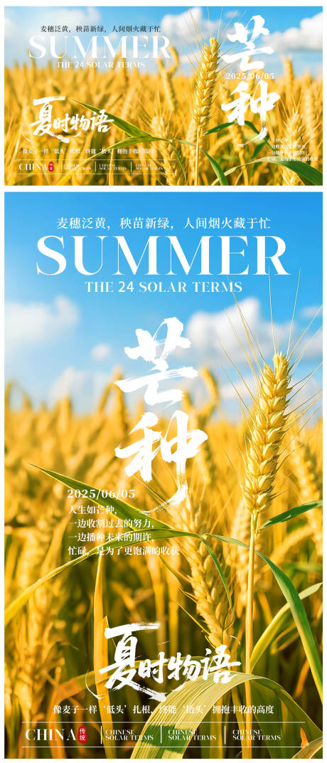 源文件下载【二十四节气芒种海报】编号：29630030758907665