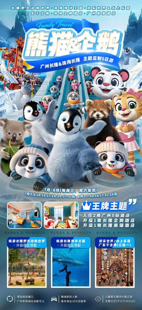 源文件下载【熊猫&企鹅旅游海报】编号：30780030783167907