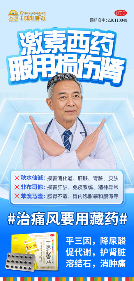 痛风药品宣传海报
