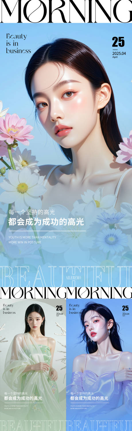 源文件下载【医美早安海报】编号：36800030515256793