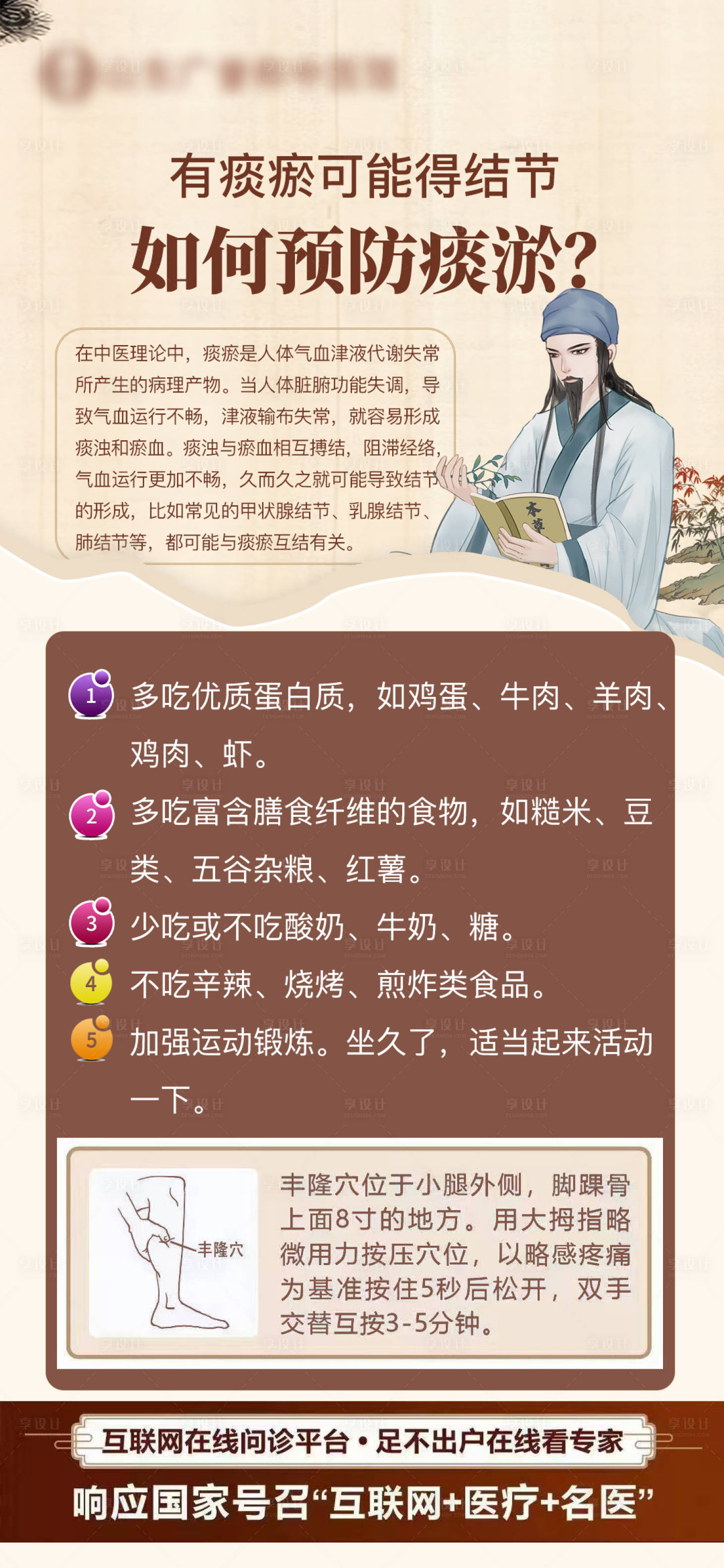 源文件下载【享设计】搜索编号：76730030656922529【痰瘀科普宣传海报】