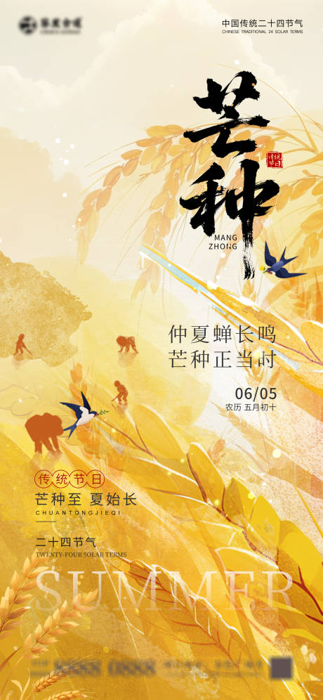 源文件下载【芒种节气海报】编号：14900030811646329