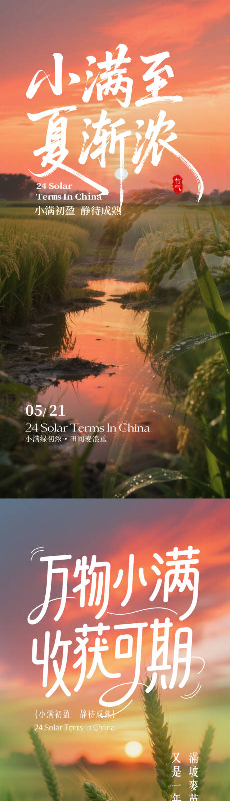 源文件下载【享设计】搜索编号：23590030798065785【小满二十四节气海报】