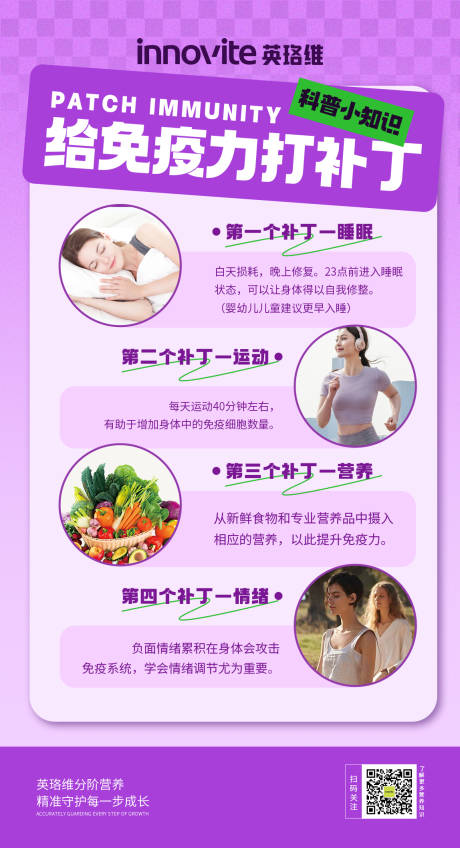 营养品产品开学季科普海报