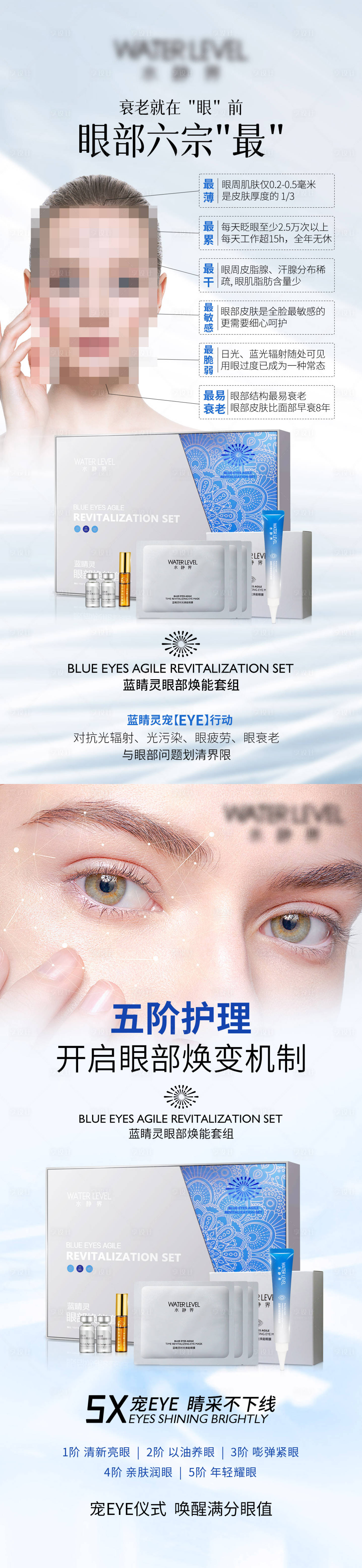 源文件下载【享设计】搜索编号：14440031006561225【眼部套组产品功效海报】