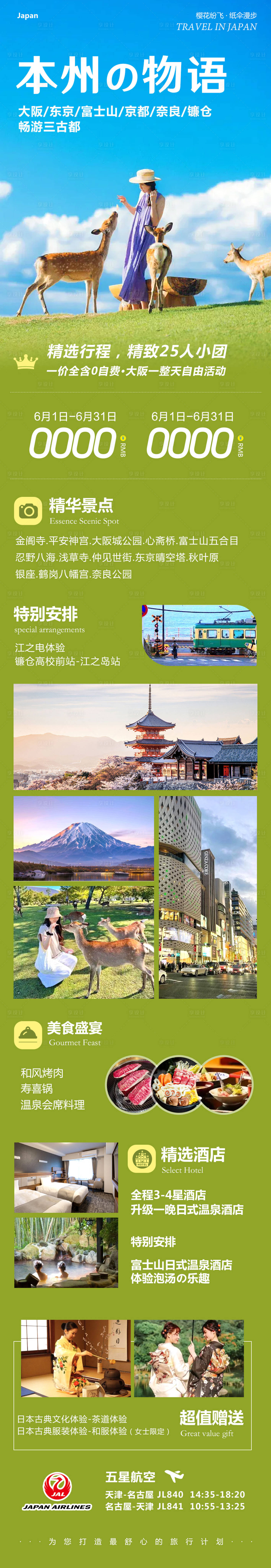 源文件下载【享设计】搜索编号：10760030887968299【日本东京大阪奈良本州物语长图】