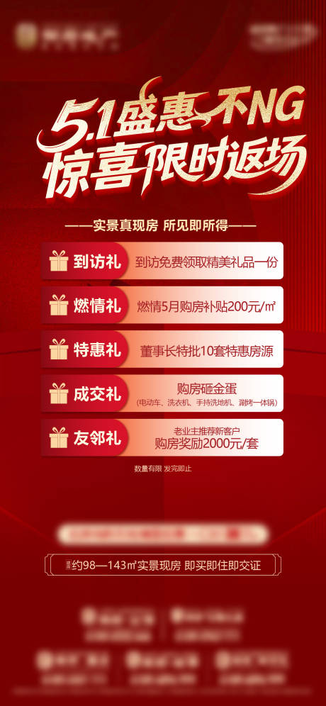 源文件下载【地产红金清盘开盘价值点五重礼收官热销】编号：24760030604994748