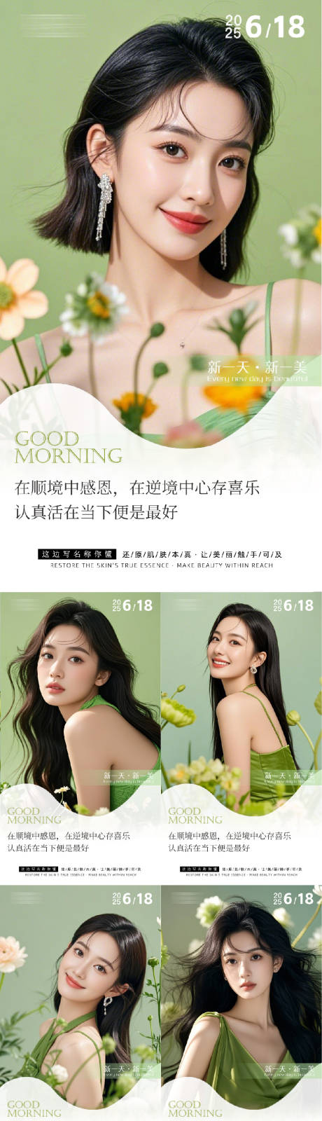 源文件下載【享設計】搜索編號：34260031091981668【醫(yī)美早安人物系列海報】
