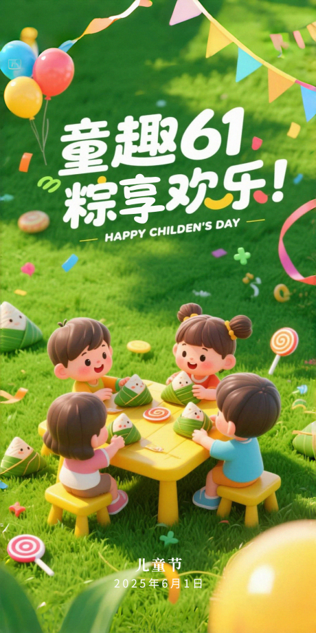 源文件下载【六一儿童节端午节海报】编号：86910031030114787