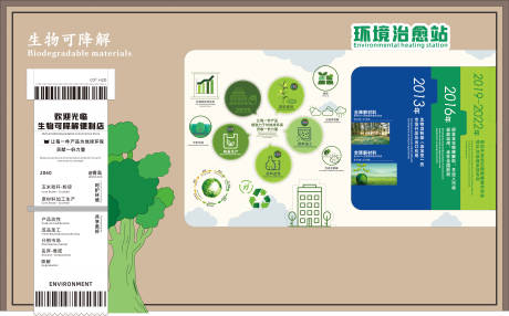 源文件下载【享设计】搜索编号：97550030846215643【展厅生物降解环境治愈站背景墙】