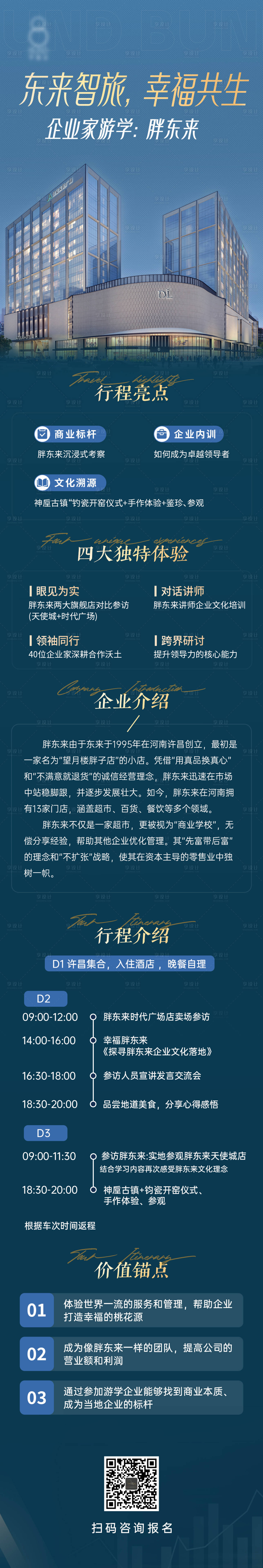 源文件下载【享设计】搜索编号：28890030558065324【胖东来企业家游学参访长图】