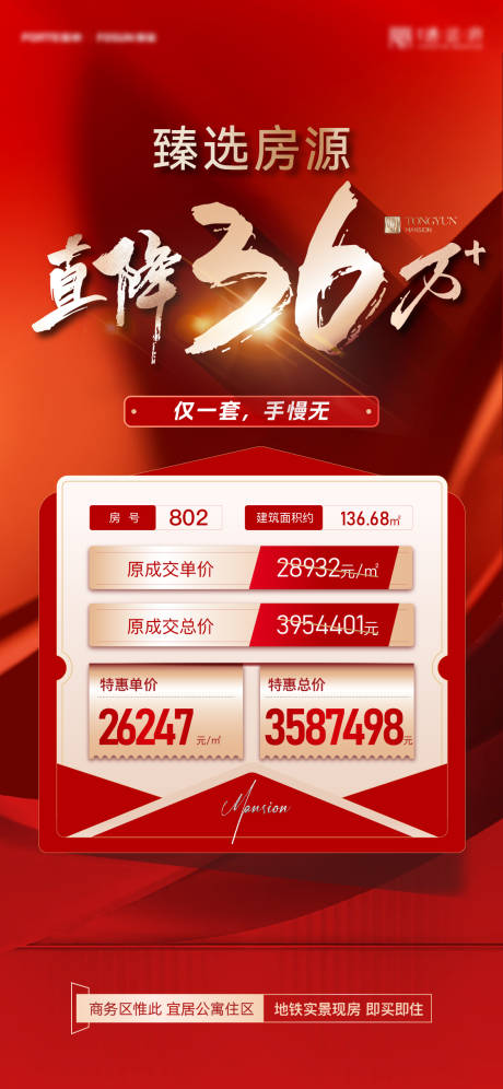 源文件下载【地产特惠房红金海报】编号：66450030686504438