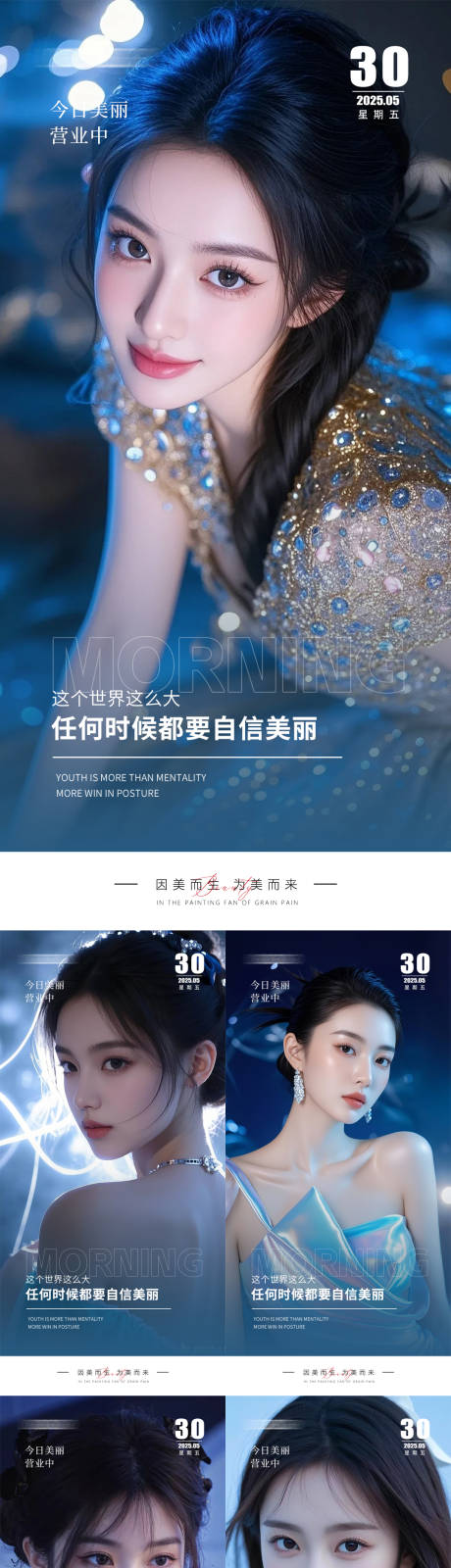 源文件下载【医美早安人物海报】编号：39990031023793249
