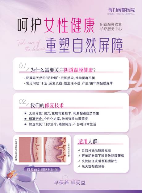 源文件下载【女性粘膜修复海报】编号：44650030874406148
