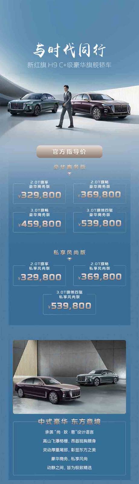 汽车豪华旗舰轿车卖点长图