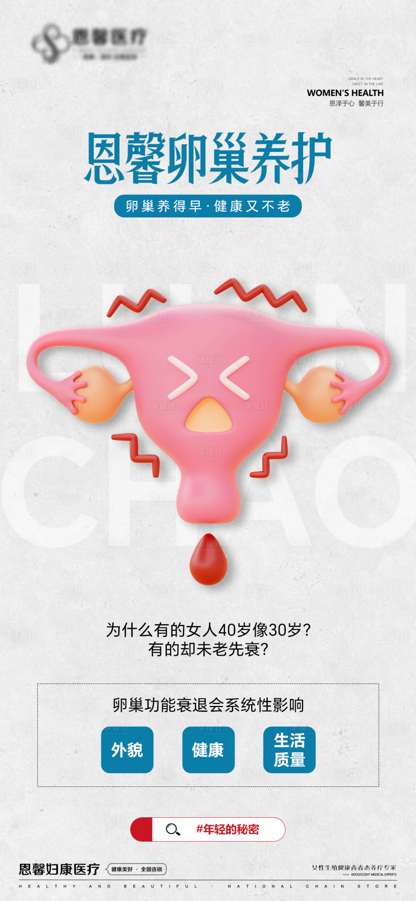源文件下載【享設計】搜索編號：96210031020035785【卵巢養得早健康又不老】