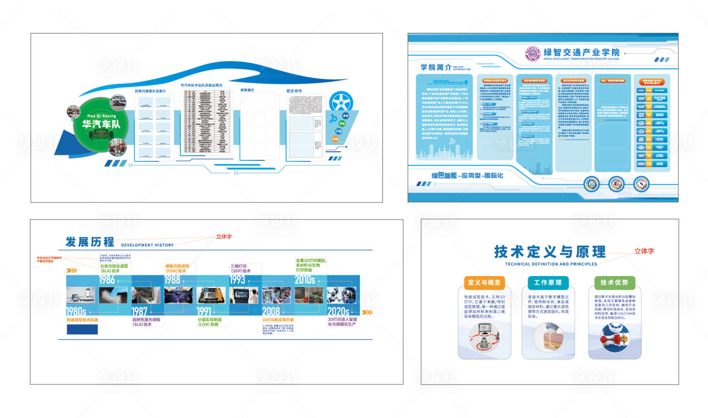 源文件下载【享设计】搜索编号：40600031060985988【绿智交通人工智能机械学院文化墙介绍】