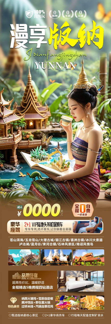 源文件下載【漫享版納旅游長圖】編號：33180030630805625