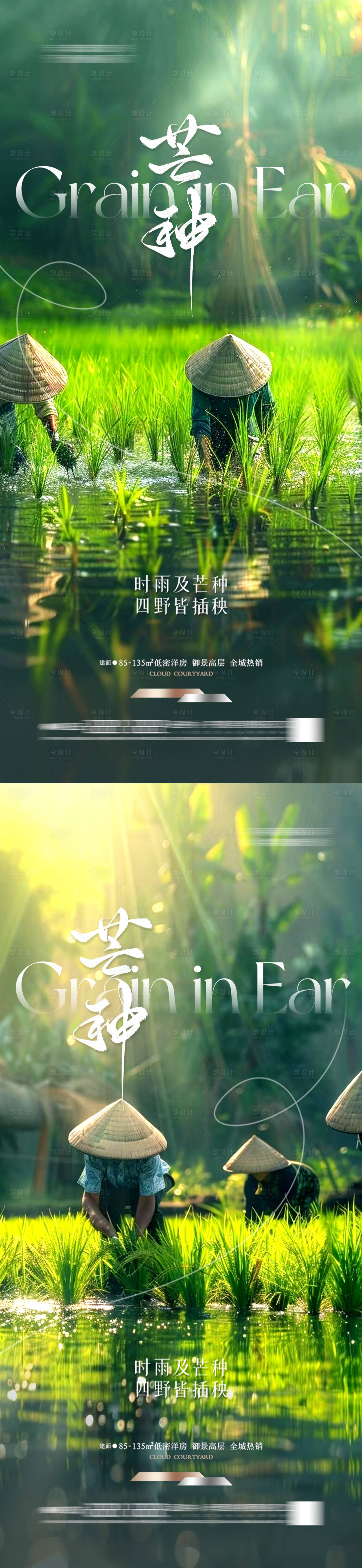 源文件下載【享設計】搜索編號：80950031078101778【地產芒種海報】