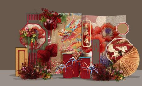 源文件下载【中式周岁礼美陈】编号：87080030913716697