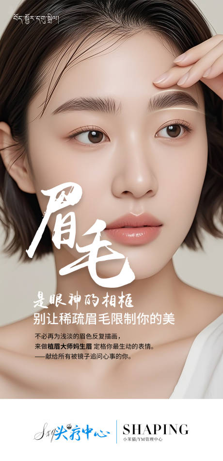 源文件下载【享设计】搜索编号：31470030784969915【植眉纹眉海报】