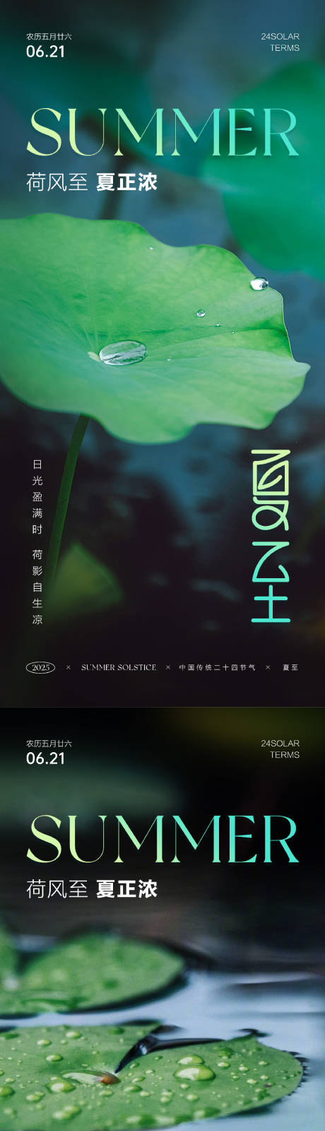 源文件下载【夏至荷塘节气海报】编号：11840030900546463
