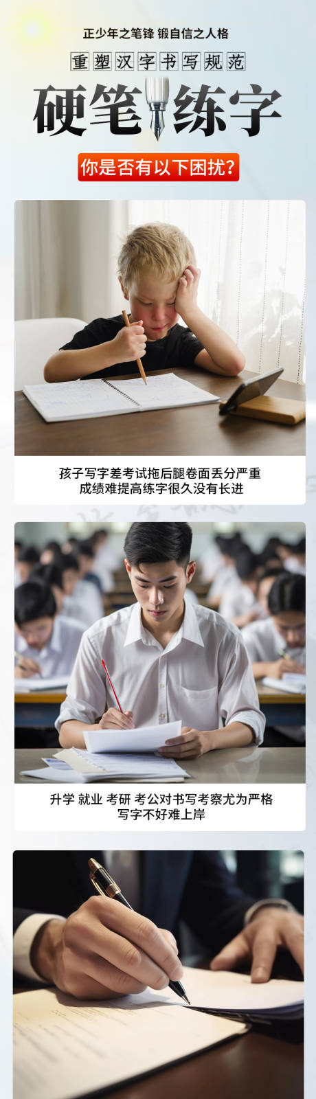 硬笔书法课程促销电商详情页