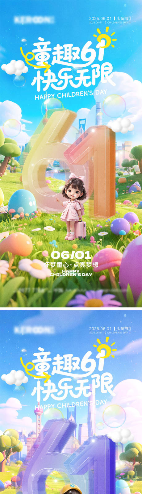 源文件下载【享设计】搜索编号：41380030565878134【儿童节海报】