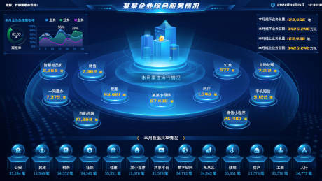 源文件下载【享设计】搜索编号：74050031028557552【企业综合服务大屏】