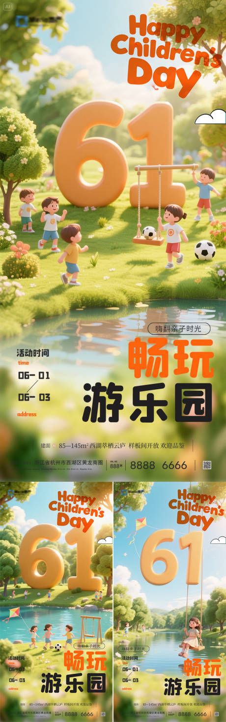 源文件下载【六一儿童节节日海报】编号：18360030823994529