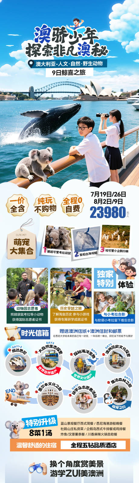 源文件下载【澳大利亚亲子研学长图海报】编号：15380030578361313