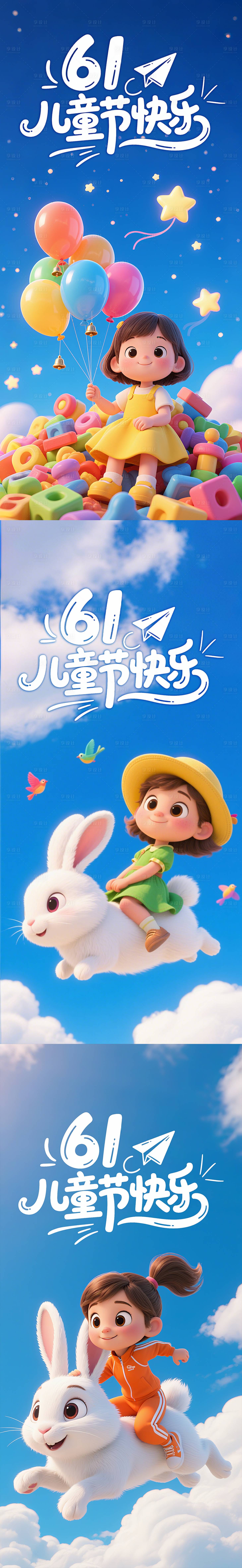 源文件下载【享设计】搜索编号：92510031091375942【六一儿童节梦幻海报】