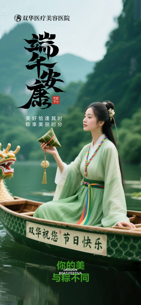 源文件下載【醫(yī)美端午節(jié)節(jié)日祝福海報(bào)】編號(hào)：90930031079195080
