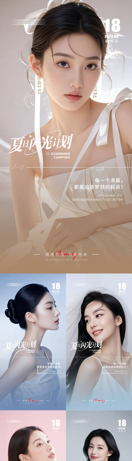 源文件下载【医美早安人物系列海报】编号：74650031153006145