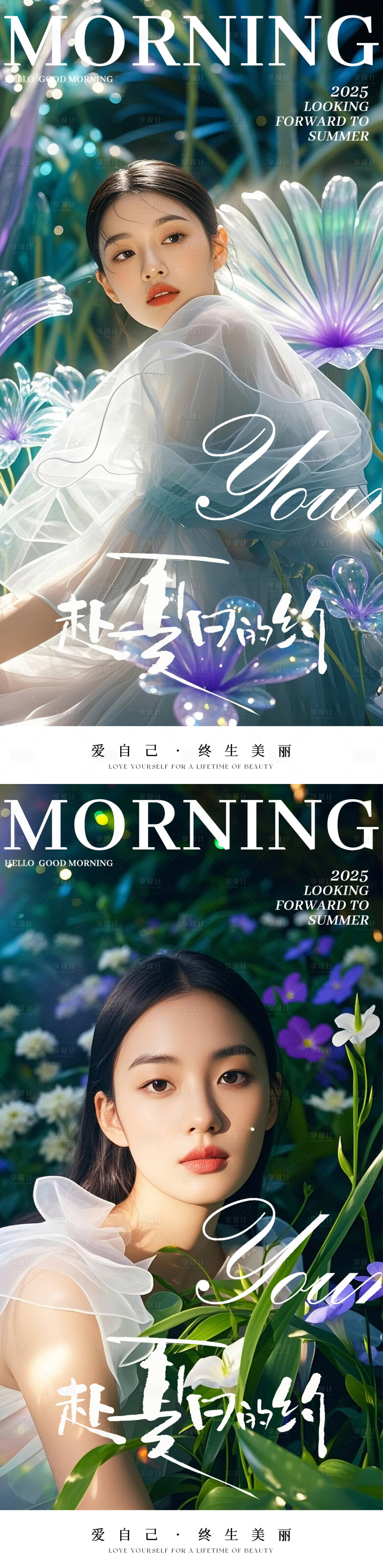 源文件下載【享設計】搜索編號：52070031124406035【醫美夏日早安海報】