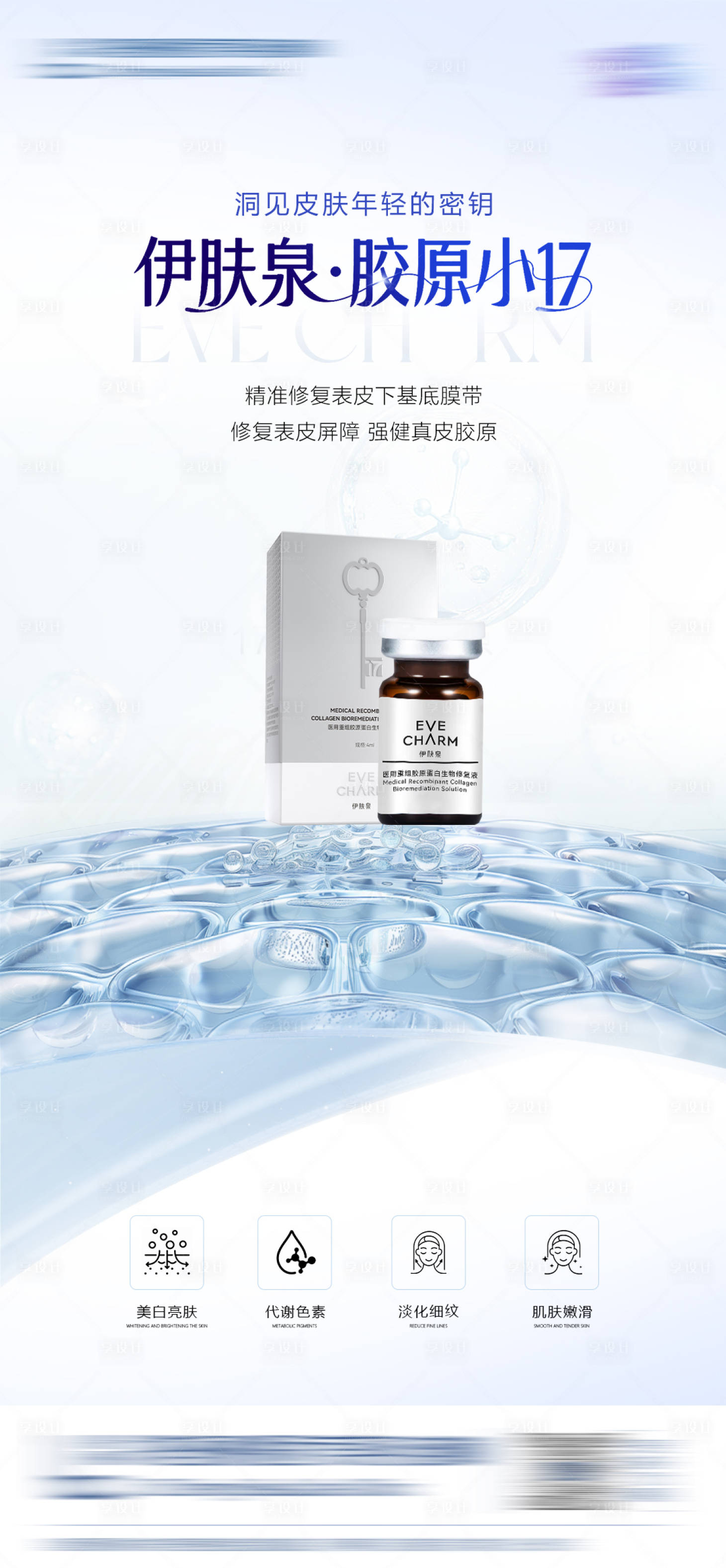 源文件下載【享設計】搜索編號：99000031531051953【醫美伊膚泉海報】