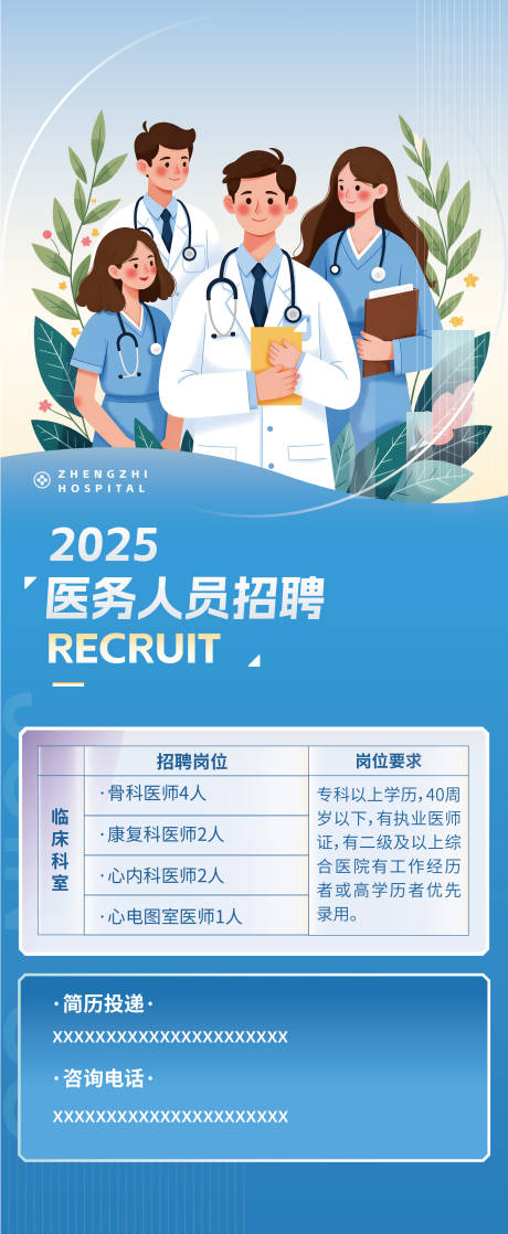 源文件下载【医疗招聘海报】编号：87640031166972971