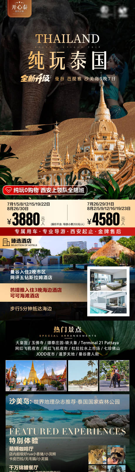 源文件下载【泰国纯玩海报】编号：28390031311985620