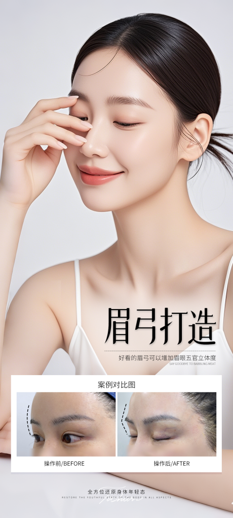 源文件下载【享设计】搜索编号：73490031496239090【眉弓打造案例海报】